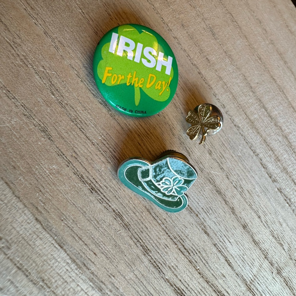 Irish St. Patrick’s Day Pin Set - Picture 2 of 3